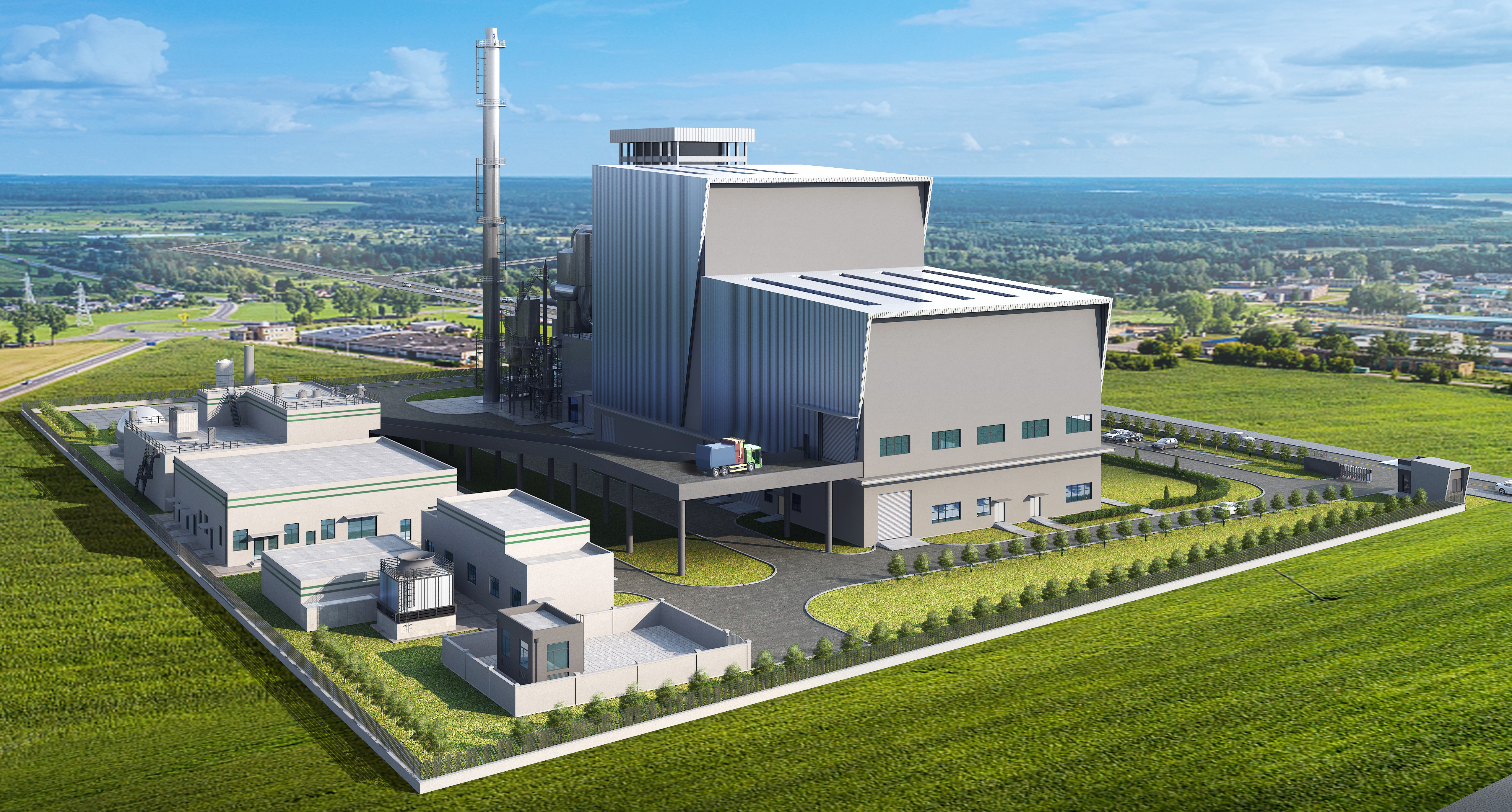 新利体育卡万塔公司泰国佛统府垃圾焚烧发电项目首榀锅炉钢架吊装成功